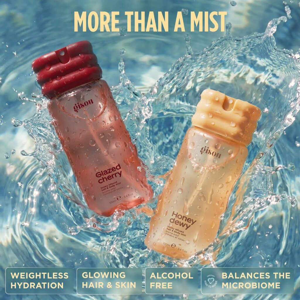 Gisou Honey-Infused Hair & Body Mist in Glazed Cherry and Honey Dewy